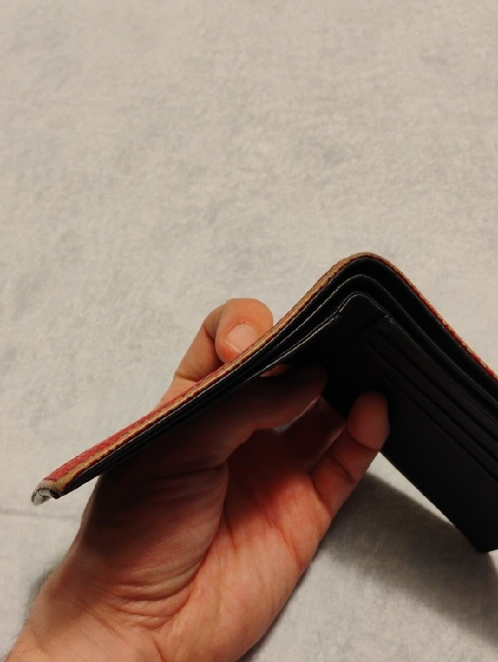 Brooks Brothers Black Fleece Striped Trifold Wallet in Red, White & Black - Picture 2 of 5